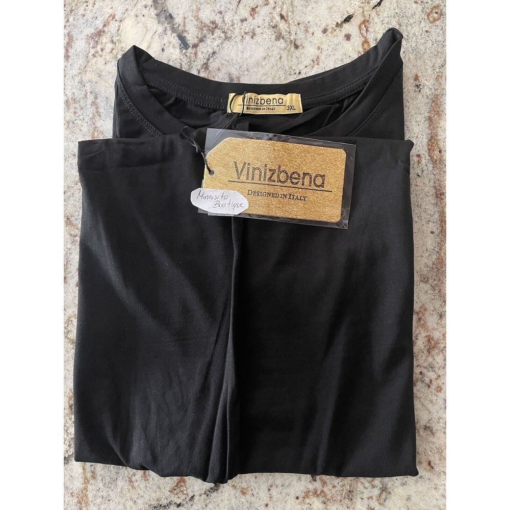 Vinizbena  Shopping Lady And Cat Rhinestone Woman Black Size  3XL T-Shirt  New - Picture 11 of 16